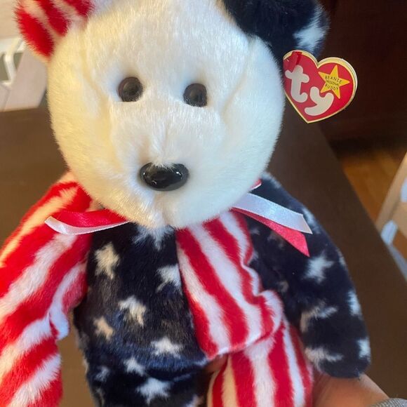 TY 1999 Star Spangled Banner TY Plush Bear with tag - Picture 12 of 12